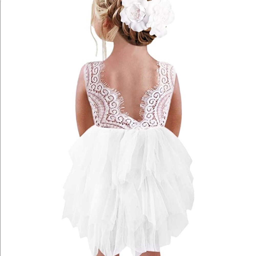 Stretch lace, Fancy Dress Fairy, Flower Girl, Birthday, Halloween Princess